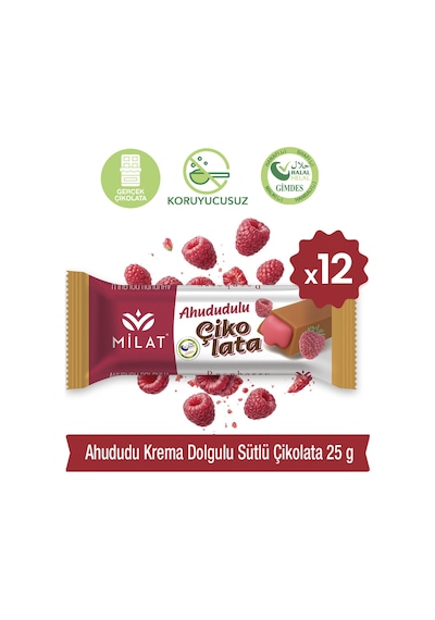 Milat Krema Dolgulu Ahududu Çikolata 12 25 G