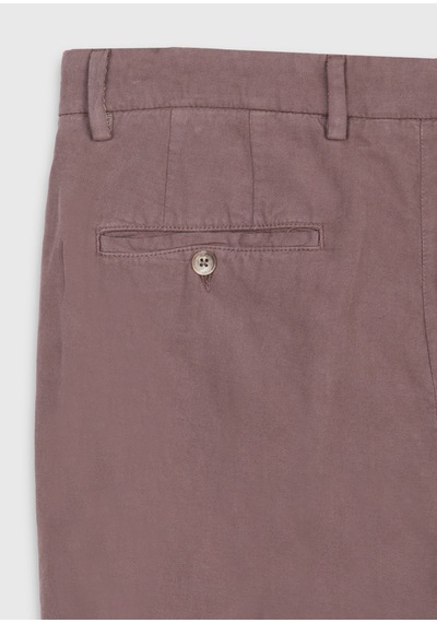Ramsey Mürdüm Düz Dokuma Relaxed Fit Casual Pamuk Karışımlı Pantolon mürdüm damson Color