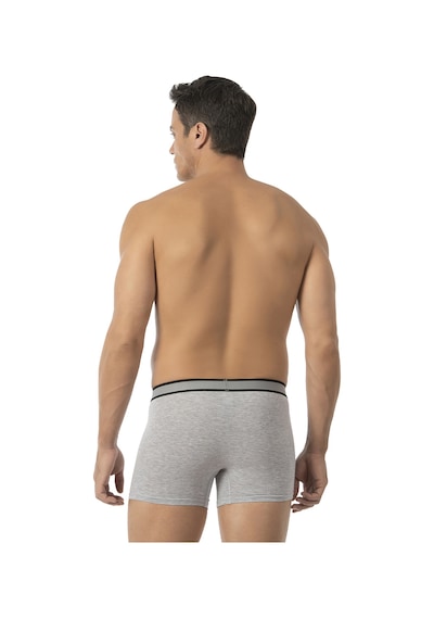 Özkan Underwear Özkan 11226 Erkek %95 Pamuklu Likralı Süprem Kumaş Esnek Rahat Boxer Şort Gri Melanj