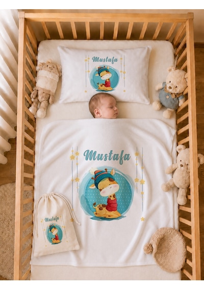 Pia Baby İsme Özel Hastane Çıkışı %100 Pamuk Erkek Bebek Organik Baskılı Tulum Set Keseli Hediyelik 2082tybkyx Krem