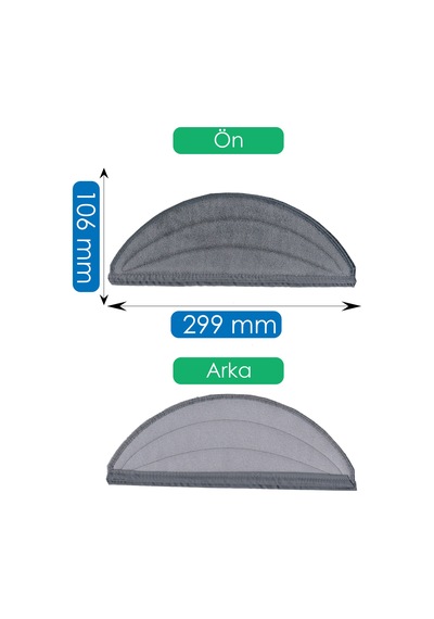 Roborock Q8 Max Pro 2025 Model Uyumlu Robot Süpürge Mop Pedi / Bezi 1 Adet