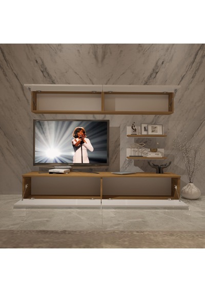 Decoraktiv Eko 5 Mdf Std Tv Ünitesi Tv Sehpası Pera - Beyaz