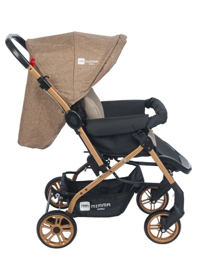 Mimma Baby Olympus Gold Antrasit Çift Yönlü Bebek Arabası Taşıma