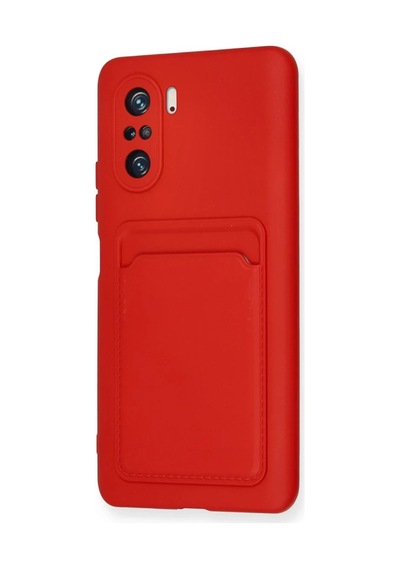 Xiaomi Poco F3 Uyumlu Kılıf Kelvin Kartvizitli Silikon - Kırmızı