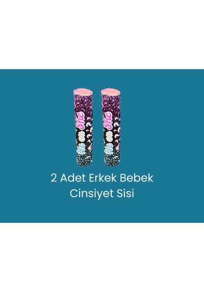 Cinsiyet Partisi İçin 2 Adet Mavi Sis Erkek Bebek