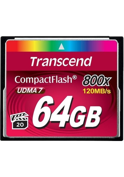 Transcend 64 Gb Cf Card, Udma 7, 800X, 120Mb/S