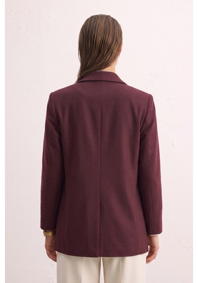 Barrels And Oıl Kadın Klasik Blazer Ceket - Mürdüm Mürdüm