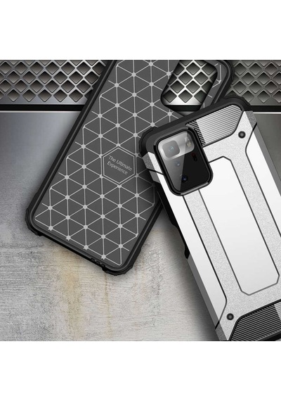 Noktaks - Xiaomi Uyumlu Xiaomi Poco X3 Gt - Kılıf Çift Katman Zırh Tank Crash Military Kapak - Kırmızı