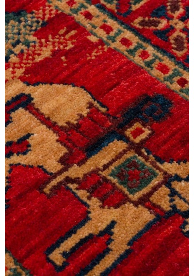 Hoom Rugs Cadis Kdm 08 Red Yeni Zelanda Yünü El Emeği Kara Tezgah Halısı Kırmızı