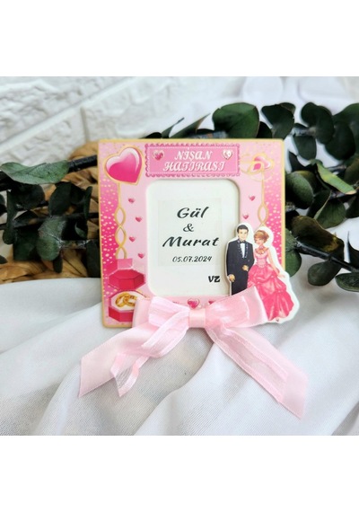 12 Adet Çerçeve Nikah Hediyelik Nikah Şekeri