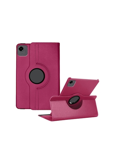 Honor Pad X9a 11.5 Inç Kılıf Koruyucu 360 Dönebilen Standlı Pu Deri Tablet Ön Arka Kapak Pembe
