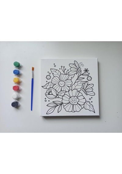 Lexroo Figürlü Tuval Boyama Seti 20x20 Cm Standart