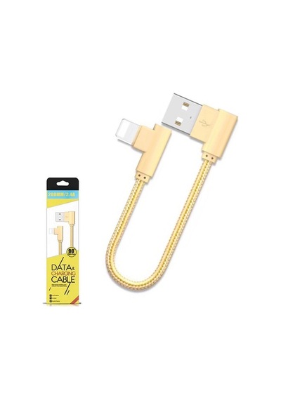 Ally Apple iPhone Uyumlu Lightning Eğik Başlı Halat Usb Kablo 20Cm (258798079)