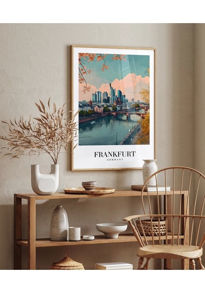 Çerçevesiz Poster Frankfurt Vintage