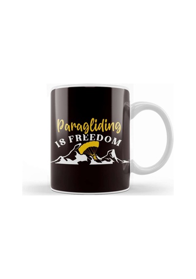 Paragliding Freedom Paraglider Parachuting Skydiving Pilot Kupa Bardak Porselen Karışık