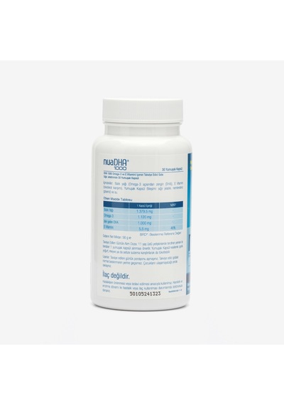 Nua Dha 1000 Omega-3 İçeren Gıda Takviyesi 30 Kapsül﻿﻿