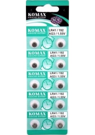 Ag3 Saat Pili Düğme Pil 10lu Paket Lr41/192 1.55v