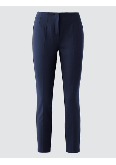 Jimmy Key Lacivert Normal Paça Yüksek Bel Örme Pantolon 5ww185670494