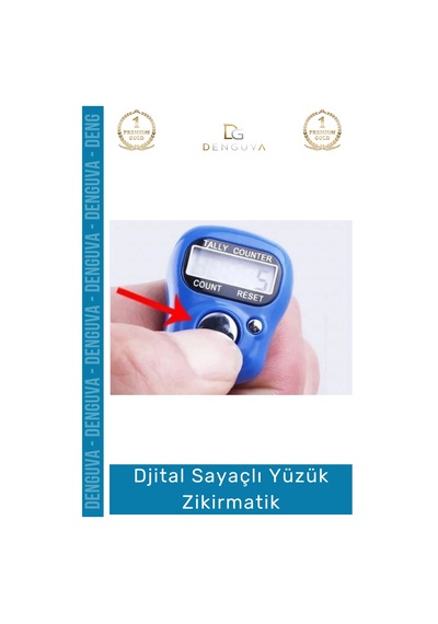 Zikirmatik Dijital Sayaçlı Şeffaf Silikon Kordonlu Pratik Renkli Ayarlanabilir Yüzük Zikirmatik