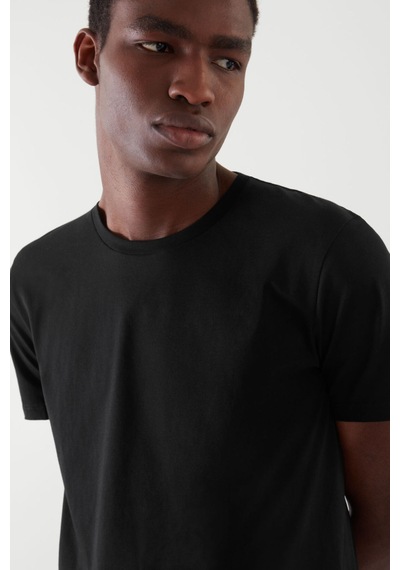 Cool Tarz Siyah Basic Erkek Slim Fit %100 Pamuklu Kısa Kollu Bisiklet Yaka T-shirt Siyah Siyah