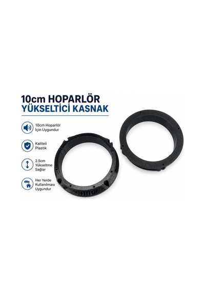 Hoparlör Yükseltici Kasnak 10cm - 10 Cm Hoparlör Kasnağı - 2 Adet