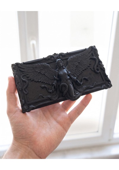 Lilith Mitolojik Duvar Heykeli Gotik Barok Rölyef Tablo Siyah 25 Cm Salon Duvar Dekoru Gotik Sanat Severlere Ev Hediyesi 25cm