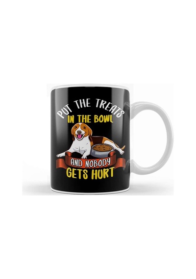 Put The Treats In The Bowl No One Gets Hurt Beagle Kupa Bardak Porselen Karışık