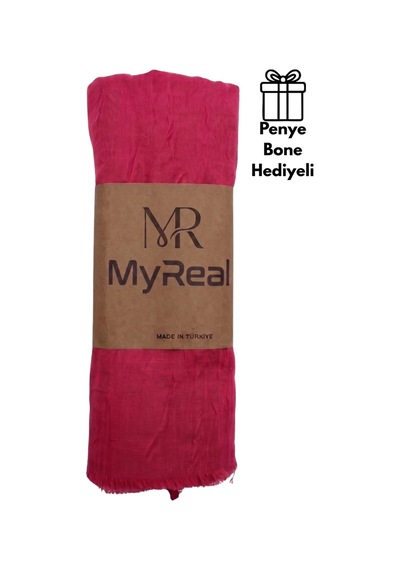 Myreal Bambu Kraş Şal Şeker Pembesi - Ütü Gerektirmeyen Doğal Doku 90x200 Cm