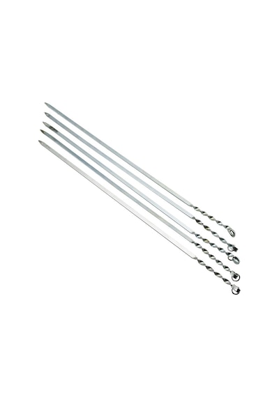 Dar Yassı Mangal Şişi - Burgulu Tasarım - 60 Cm - Tuk Ve Kanat İçin