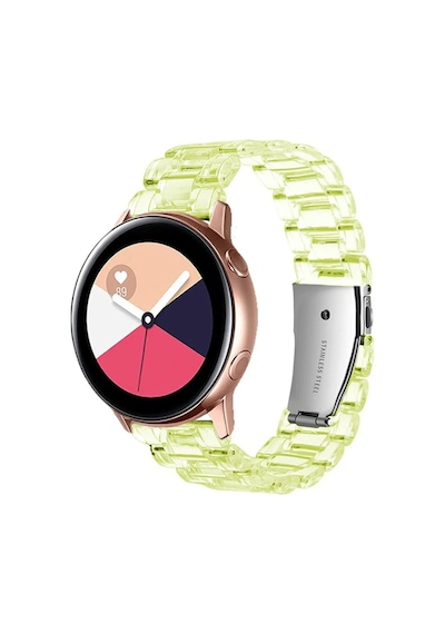 Samsung Galaxy Uyumlu Watch 3 41Mm Kordon 20Mm Şeffaf Baklalı Kordon