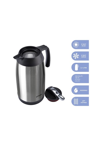 Emsan New Vega Termos İnox 2 Litre