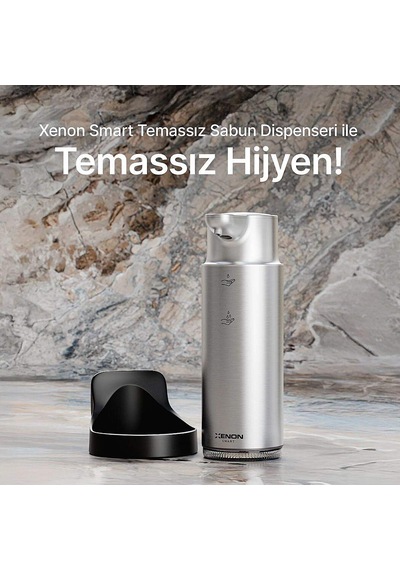 Sensörlü Sabunluk Şarjlı, Otomatik, Temassız, Sıvı Sabunluk, Gri X6840 M1 Çok Renkli
