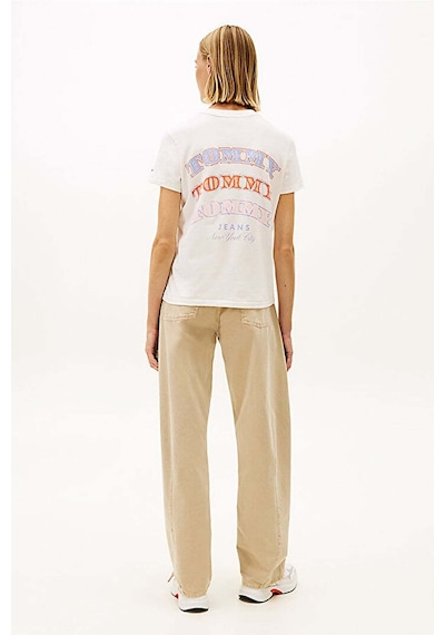 Tommy Jeans Kadın Tişört-dw0dw22516-12819 Beyaz