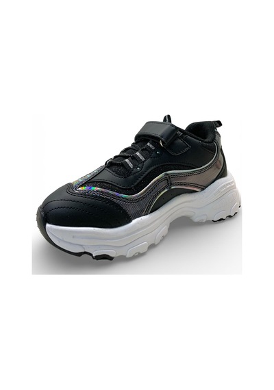 Vicco Hack Kız Çocuk Simli Rahat Sneaker Siyah