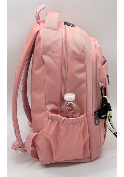 Çok Bölmeli Lüks Unisex Saten Suya Dayanıklı Kumaş Ortaokul Lise Okul Ve Sırt Çantası / 2300 Pudra Pembe