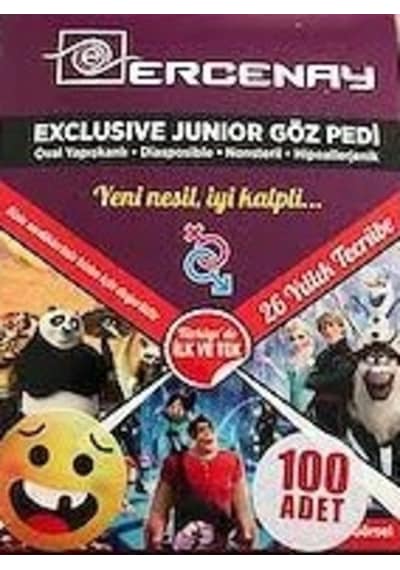 Ercenay Çocuk Göz Kapama Bandı 200 Adet 2 Kutu Göz Kapama Pedi