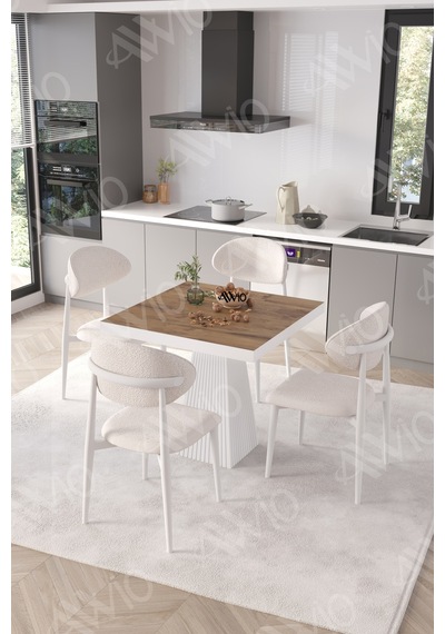 Avvio Essen Beyaz Polo Metal Sandalye 90x90 Kare Yemek Masası Mutfak Masası Masa Sandalye Takımı Akçaağaç Avvio Essen Beyaz Polo Metal Sandalye 90x90 Kare Yemek Masası Mutfak Masası Masa Sandalye Takımı Akçaağaç