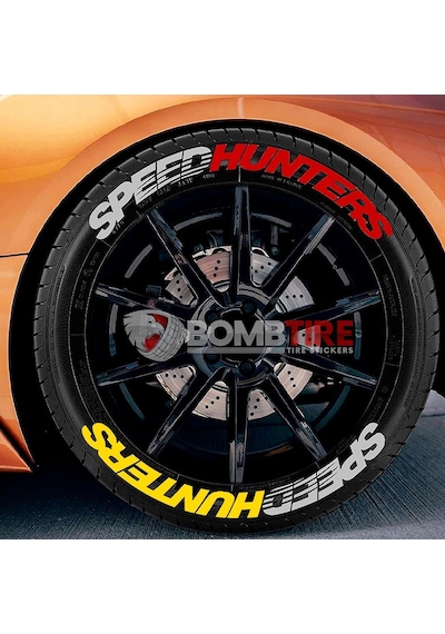 Speed Hunter Lastik Yazısı 2.5 Cm Ürün 4 Adet Solmaz Araç Motorsiklet Lastik Stiker Etiket