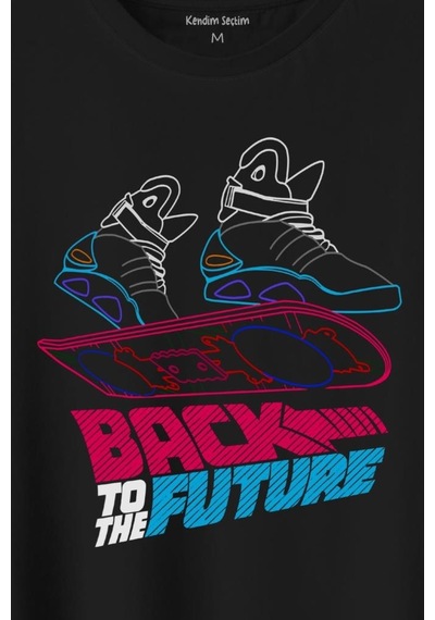 Back To The Future Geleceğe Dönüş Uçan Kaykay Baskılı Tişört Unisex T-shirt 001
