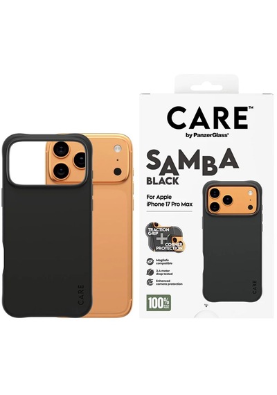 Panzerglass By Care Apple iPhone Uyumlu  17 Pro Max Samba Magsafe Siyah Kılıf