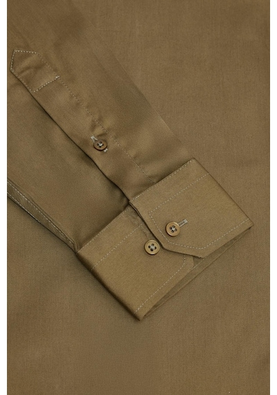 Tudors Erkek Slim Fit Dar Kesim %100 Pamuk Koton Saten Premium Seri Yeşil Gömlek-32843 Yeşil
