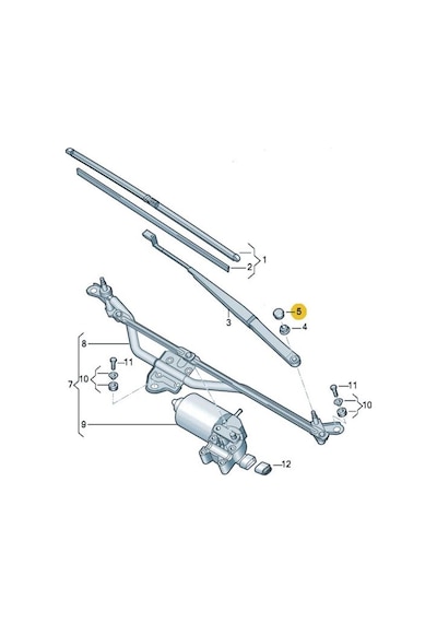 Audi Tt 2007-2014 Ön Cam Silecek Vida Kapağı 1j0955205a