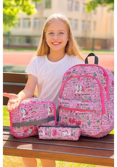 Newbag Unicorn Kız Sırt Okul Çantası-3'lü Set Yeni Sezon