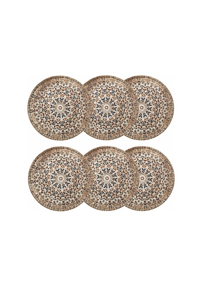 Mudo Home Ephesus Servis Tabağı Seti 6lı -26cm Çok Renkli