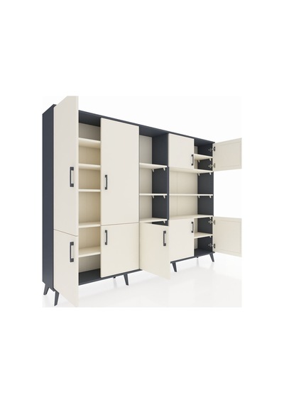 Arges Dolap 14 Raflı 9 Kapaklı 220x30x163 Antrasit-aytaşı Antrasit-aytaşı Arges Dolap 14 Raflı 9 Kapaklı 220x30x163 Antrasit-aytaşı Antrasit-aytaşı