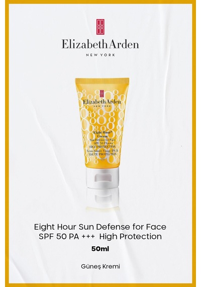 Elizabeth Arden Eight Hour Sun Defense Yüksek Koruyucu Yüz Güneş Kremi SPF 50 PA+++ 50 ML