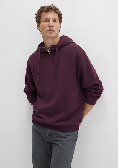 Mavi - Fermuar Detaylı Kapüşonlu Bordo Sweatshirt 0s10473-70434