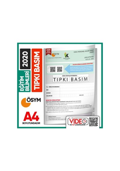 EĞİTİM B. 2020 ÖSYM Tıpkı Basım TG Dijital Ç. Çıkmış S.