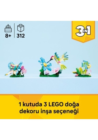 Renkli Sinek Kuşu 8+ Yaş İçin Vahşi Hayvanlar Yapım Seti