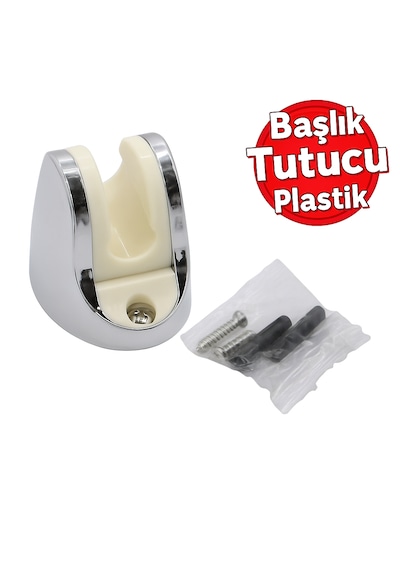 Vidalı Ayarlanabilir Duş Başlığı Tutucu Suya Dayanıklı El Duşu
